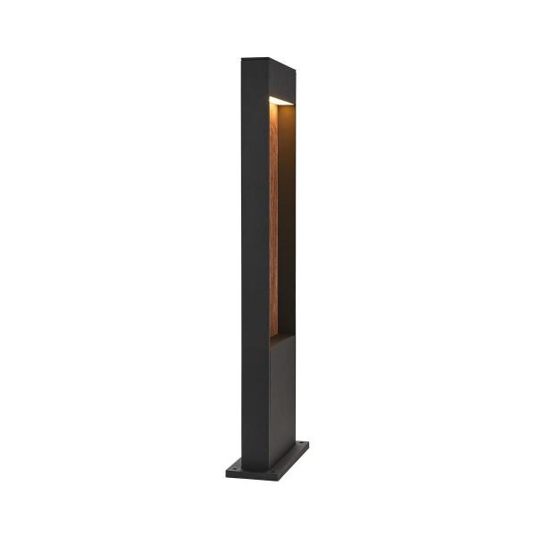 SLV FLATT POLE 100 Outdoor LED Stehleuchte, 3000K, IP65, anthrazit/braun (1002957)