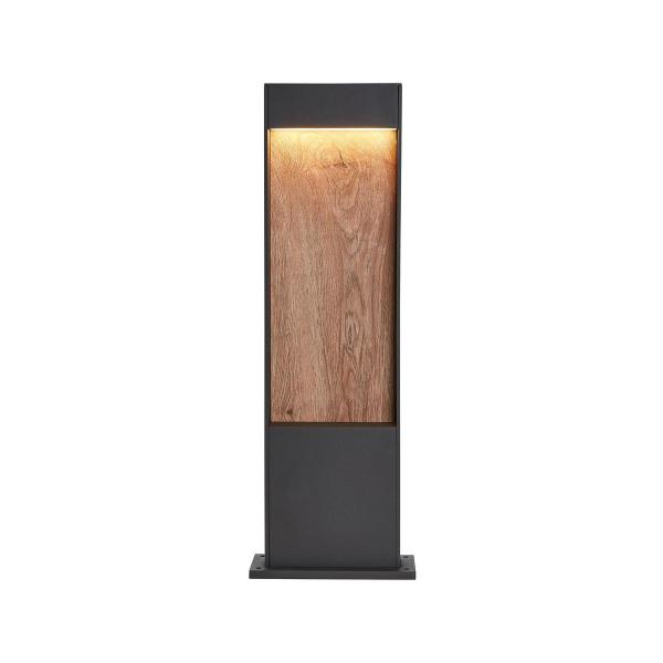 SLV FLATT POLE 100 Outdoor LED Stehleuchte, 3000K, IP65, anthrazit/braun (1002957)
