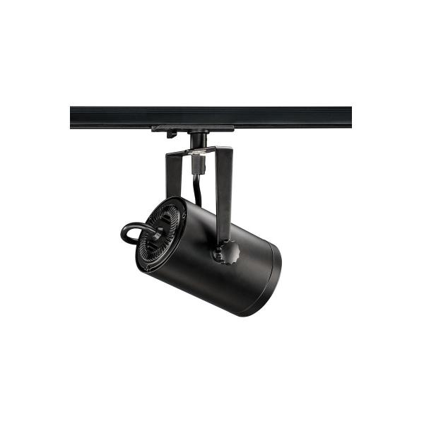 SLV Euro Spot Track Hochvolt-LED-Strahler, QPAR51 25W, inkl. 1P.-Adapter, schwarz (1001861)