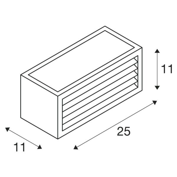 SLV BOX_L LED Outdoor Wand- und Deckenaufbauleuchte, IP44, 3000K, 19W, anthrazit (1002035)