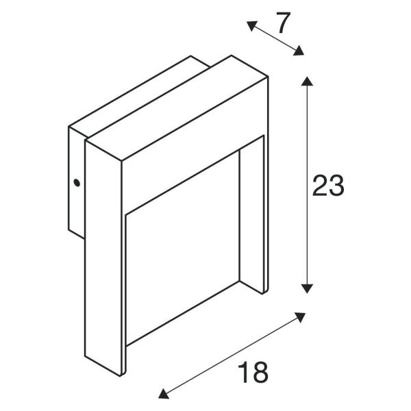 SLV FLATT Outdoor, LED Wandaufbauleuchte, 3000K, IP65, anthrazit (1002952)