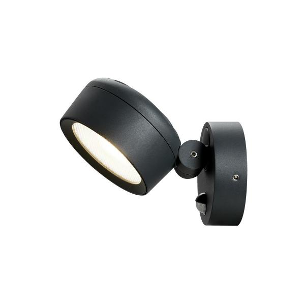 SLV ESKINA SPOT SENSOR Outdoor Wand- und Deckenaufbauleuchte, 3000/4000K, IP65, dimmbar, anthrazit (1002904)