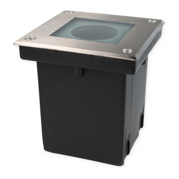 SLV DASAR 70 Outdoor Bodeneinbauleuchte, QPAR51, IP67, eckig, edelstahl 304, max. 35W (229374)
