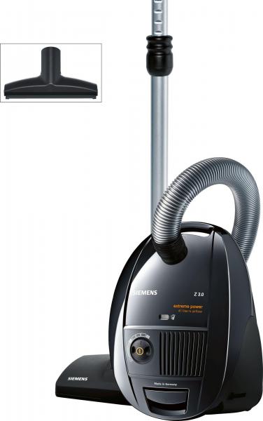 ARDEBO.de Siemens VSZ3XTRM11 Bodenstaubsauger, 850W, XXL-Polsterdüse, XL Staubbeutelvolumen, schwarz