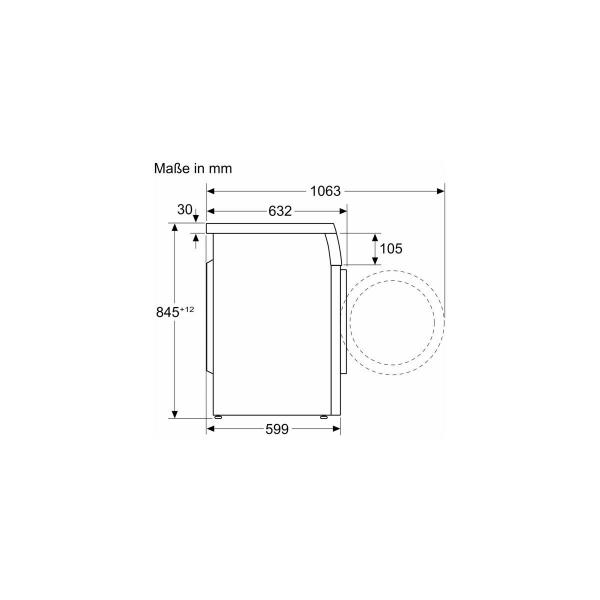 Siemens WU14UT70 iQ500 8 kg Frontlader Waschmaschine, 60 cm breit, 1400 U/min, unterbaufähig, speedPack L, iQdrive, Outdoor-Programm, weiß