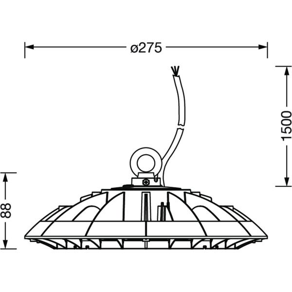 Siteco Highbay 42-S LED-Hallenleuchte, breit strahlend, EIN/AUS, AC, 4000K (51HP327A4FMA)