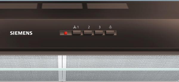 Siemens LU63LCC40 iQ100 EEK: D Unterbauhaube, 60 cm breit, Ab-/Umluft, braun
