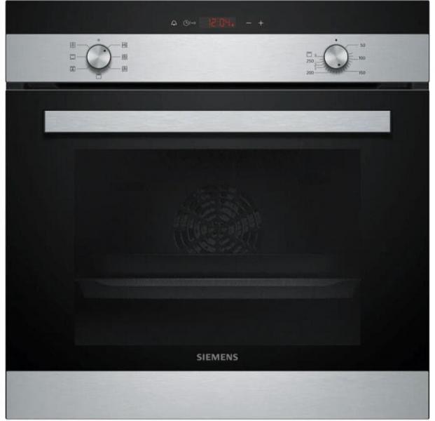 ARDEBO.de Siemens HB113FBS1 iQ100 EEK: A Einbaubackofen, 60 cm breit, 66 L, 3D-Heißluft Plus, Schnellaufheizung, Edelstahl