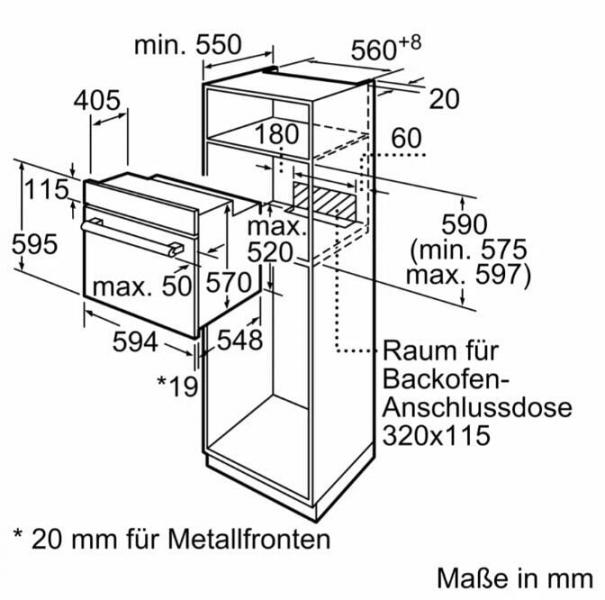 Siemens HB113FBS1 iQ100 EEK: A Einbaubackofen, 60 cm breit, 66 L, 3D-Heißluft Plus, Schnellaufheizung, Edelstahl