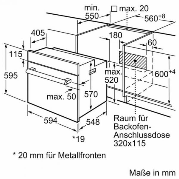 Siemens HB113FBS1 iQ100 EEK: A Einbaubackofen, 60 cm breit, 66 L, 3D-Heißluft Plus, Schnellaufheizung, Edelstahl