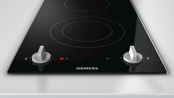 Siemens ET375CFA1E iQ300 Domino-Kochfeld, Glaskeramik, 30 cm breit, Facetten-Design, schwarz