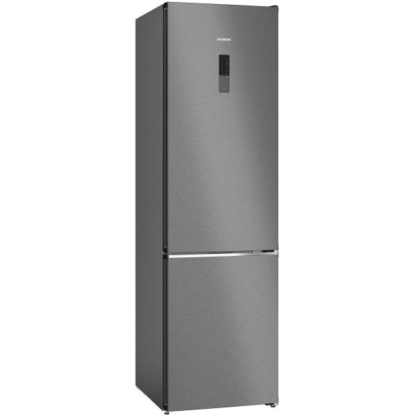 ARDEBO.de Siemens KG39NAXCF iQ500 Stand Kühl-Gefrierkombination, 60 cm breit, 363 L, Home Connect App, bottleRack, superCooling, blackSteel
