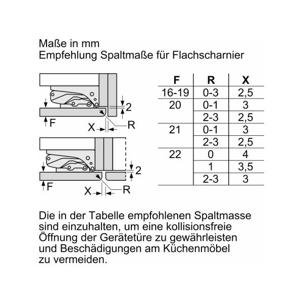 Siemens KI42LVFE0 IQ300 Einbau Kühlschrank mit Gefrierfach, 54 cm breit, 187 L, Festtürtechnik, LED Beleuchtung, Super Kühlen, freshBox, weiß