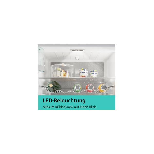 Siemens KI41RVFE0 iQ 300 Einbaukühlschrank, Nischenhöhe: 122,1cm, 204l, Flachscharnier-Technik, LED-Beleuchtung, freshBox, bottleRack, autoAirflow, weiß