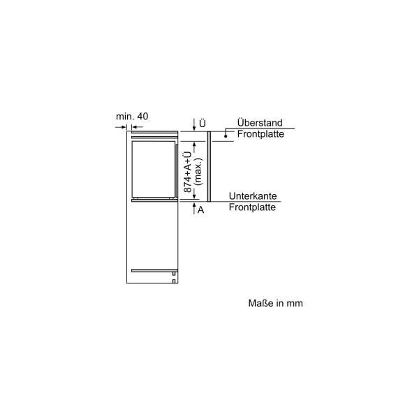 Siemens GI21VADE0 iQ500 Einbau Gefrierschrank, Nischenhöhe: 88cm, 97l, Flachscharnier, lowFrost, freshSense