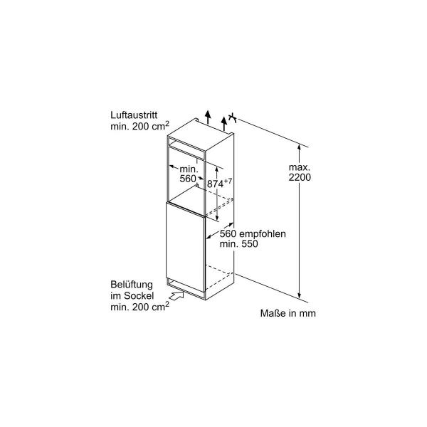 Siemens GI21VADE0 iQ500 Einbau Gefrierschrank, Nischenhöhe: 88cm, 97l, Flachscharnier, lowFrost, freshSense