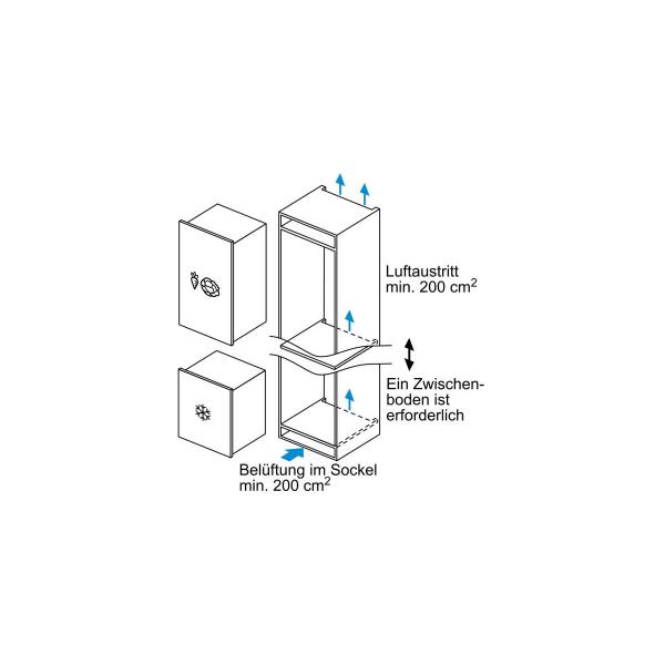 Siemens GI21VADE0 iQ500 Einbau Gefrierschrank, Nischenhöhe: 88cm, 97l, Flachscharnier, lowFrost, freshSense