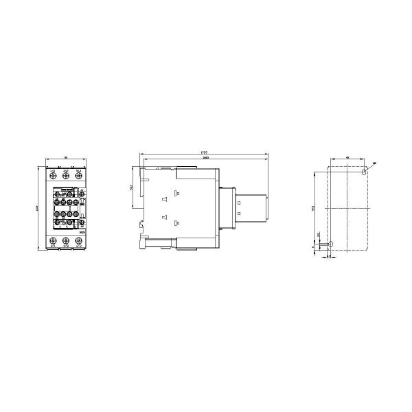 Siemens 3RT2036-1AP04 Leistungsschütz, AC-3 51 A, 22 kW / 400 V, 2 Schließer, 2 Öffner