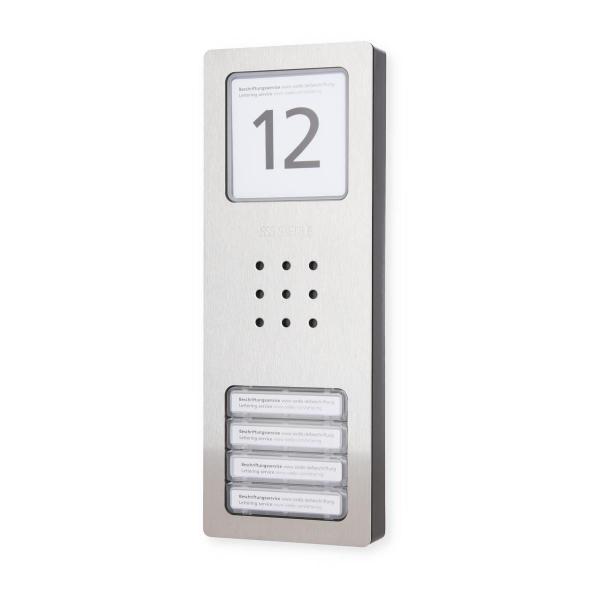 Siedle CA 812-3 E/W Audio-Set Compact, 4 Ruftasten, edelstahl gebürstet (210008740-00)