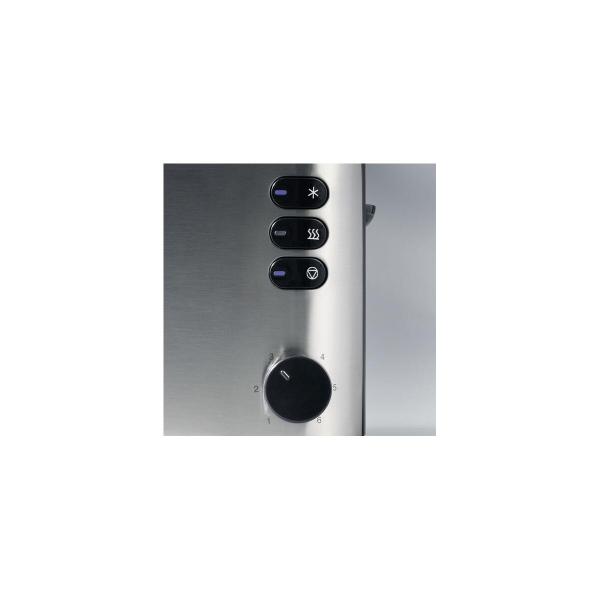 Severin AT 2515 Automatik-Langschlitztoaster, 1000W, Defroster-Stufe, Aufwärmstufe, Edelstahl gebürstet/schwarz