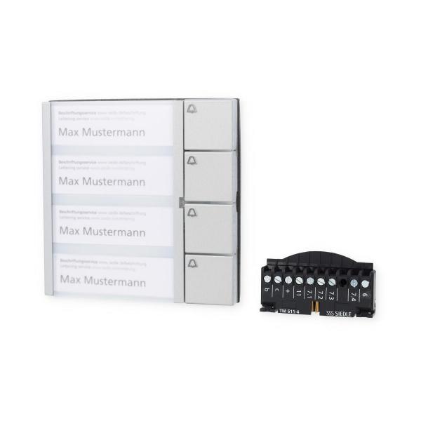 Siedle TM 611-04 SM Tasten-Modul, silber-metallic (200022042-00)