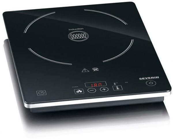 ARDEBO.de Severin KP 1071 Kochplatte, 2000 W, 10 Leistungsstufen, Glaskeramik, Induktion, schwarz