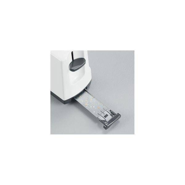 Severin AT 2232 Automatik-Langschlitztoaster, 800W, Defroster-Stufe, Aufwärm-Stufe, weiß-grau