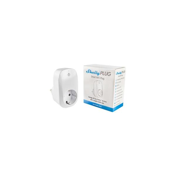 Shelly Plug Stecker, Steckdose, WLAN, 1x16A, Messfunktion, weiß (Shelly_Plug)