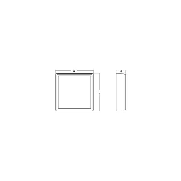 SG Leuchten Wand-/Deckenleuchte Frame Square Graphit 630lm 3000K Ra>80 Phasenabschnittsdimmung, 7W (605261)