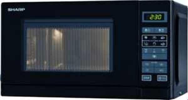 ARDEBO.de Sharp R-242 BKW Solo-Kompakt-Mikrowellengerät, 800W, 20l, schwarz