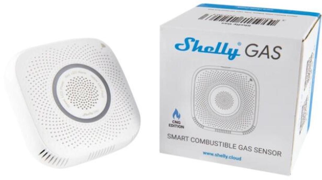 Shelly Gas CNG Gassensor, Erdgasmelder, WLAN, für die Steckdose, weiß (Shelly_Gas_CNG)