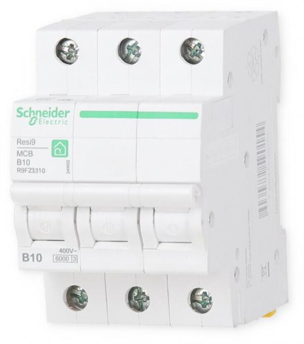 Schneider R9F23310 Leitungsschutz- schalter Resi9 3-Polig, 10A, B-Charakteristik