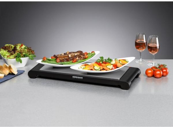 Rommelsbacher WPS857 Warmhalteplatte, 850W, Überhitzungsschutz, edelstahl/schwarz