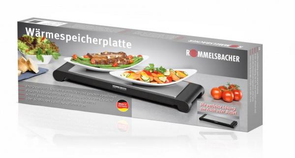Rommelsbacher WPS857 Warmhalteplatte, 850W, Überhitzungsschutz, edelstahl/schwarz