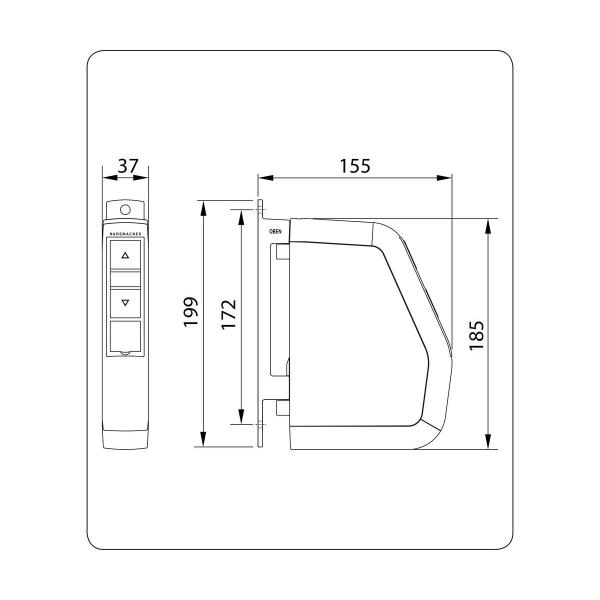 Rademacher Schwenkwickler Standard DuoFern Minigurt 2550-UW, 15mm, 30kg (14153011)