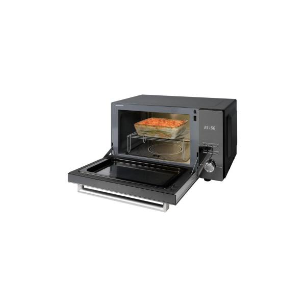 ProfiCook PC-MWG 1204 Stand Mikrowelle, 800W Mikrowellenleistung 1000W Grillleistung, 8 Automatikprogramme, 3 Auftauprogramme, Timer, Kindersicherung, schwarz