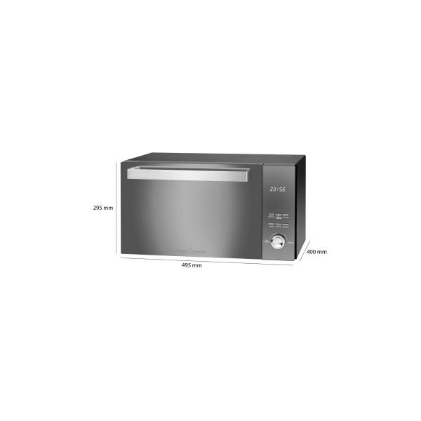 ProfiCook PC-MWG 1204 Stand Mikrowelle, 800W Mikrowellenleistung 1000W Grillleistung, 8 Automatikprogramme, 3 Auftauprogramme, Timer, Kindersicherung, schwarz