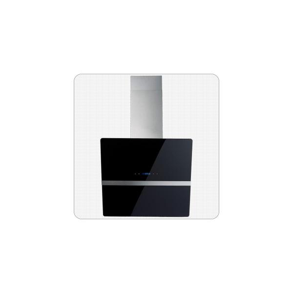 Wolkenstein W S4-60A++BTZ Schräghaube, Breite 60 cm, Umluftbetrieb, Abluftbetrieb, Fettfilter spülmaschinenfest, Beleuchtung verdeckter LED Strip, Touch Control, Display, Schwarz/Edelstahl
