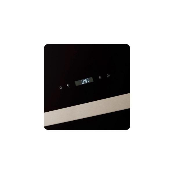 Wolkenstein W S4-60A++BTZ Schräghaube, Breite 60 cm, Umluftbetrieb, Abluftbetrieb, Fettfilter spülmaschinenfest, Beleuchtung verdeckter LED Strip, Touch Control, Display, Schwarz/Edelstahl