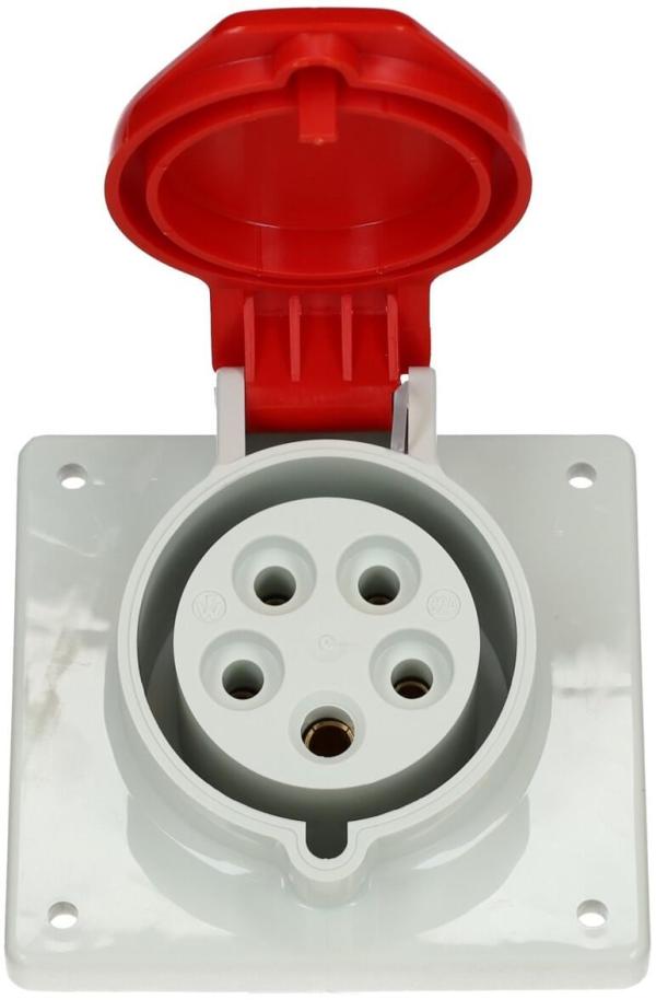 Walther Werke (532) Anbaudose schräg 32A 5P 6H mit Flansch 110x110mm