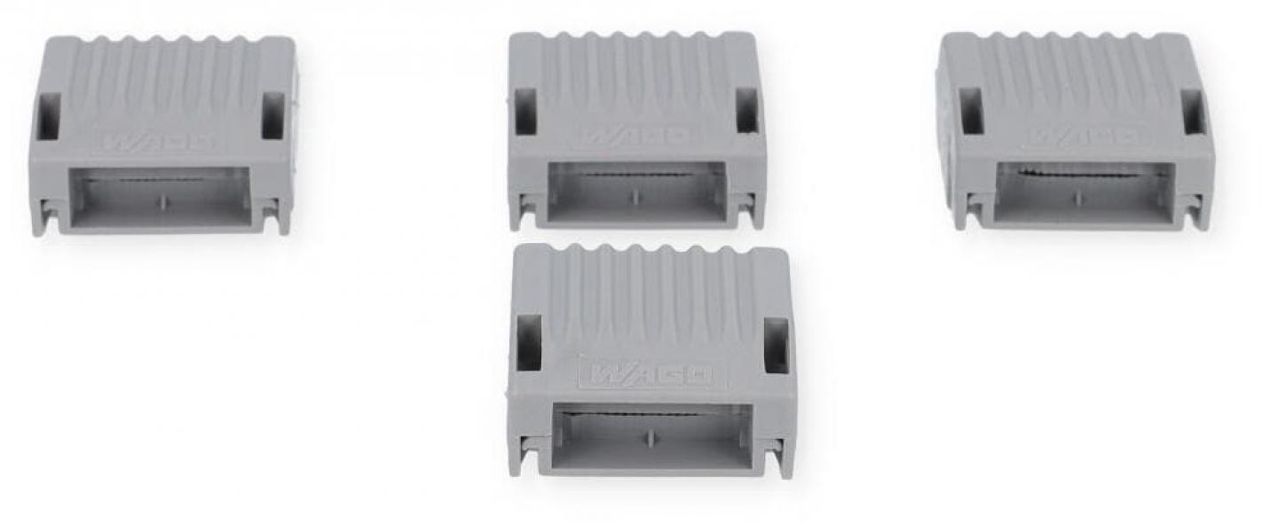 Wago 207-1331 Gelbox, für Aderleitungen, Serie 221, 2x73, max. 4mm²-Klemmen, ohne Verbindungsklemmen, Größe 1, grau