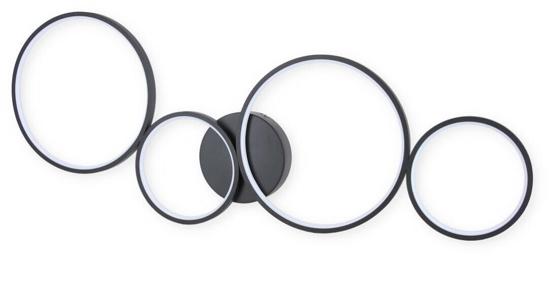 ARDEBO.de Trio Rondo Deckenleuchte, 37W, 3000K, 3300lm, schwarz matt (622610432)