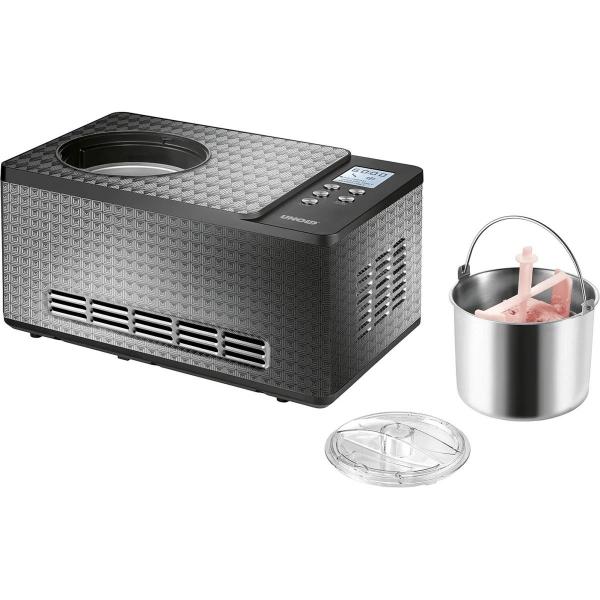 ARDEBO.de Unold 48897 Speiseeismaschine, 150W, 1.5 L, in 30 Min., Timer, 3 Programme, Edelstahl