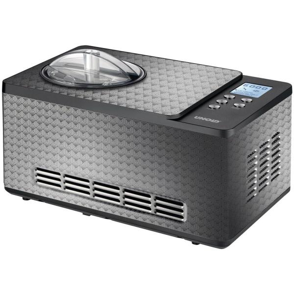 Unold 48897 Speiseeismaschine, 150W, 1.5 L, in 30 Min., Timer, 3 Programme, Edelstahl