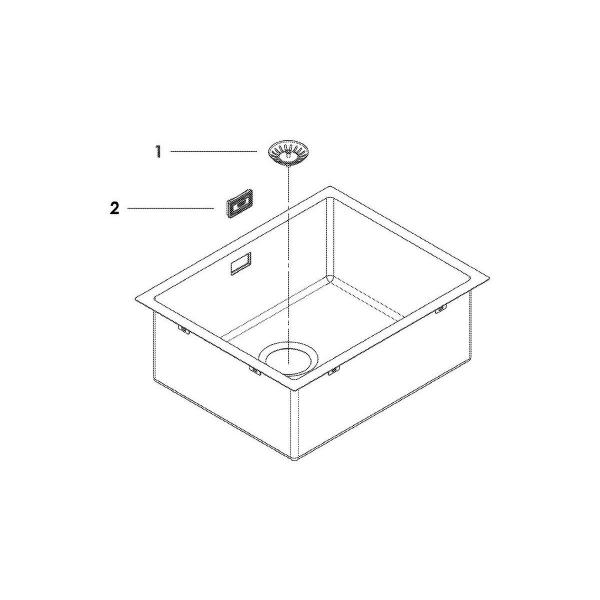 GROHE K700 Edelstahlspüle, 550x450mm, Edelstahl (31726SD0)