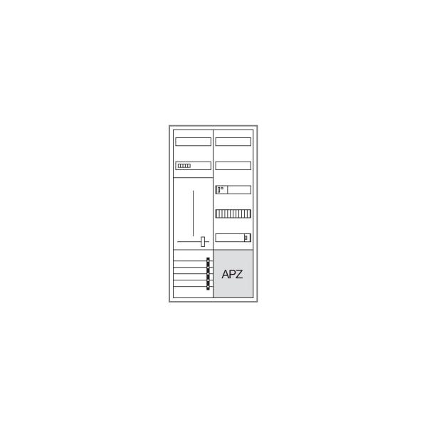 Hager ZB323T15D Komplettschrank, universZ, 1100x550x205mm, SKII, IP44, 1ZP/VF-5rh/APZ, 2-Feld