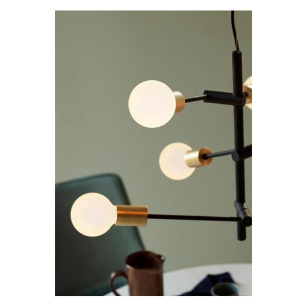 Nordlux Josefine Pendelleuchte Matt, 6-Flammig, 6x25 Watt, E27, IP20, schwarz (48933003)