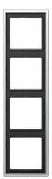 ARDEBO.de Rahmen 4-fach, aluminium, LS 990, Jung AL2984