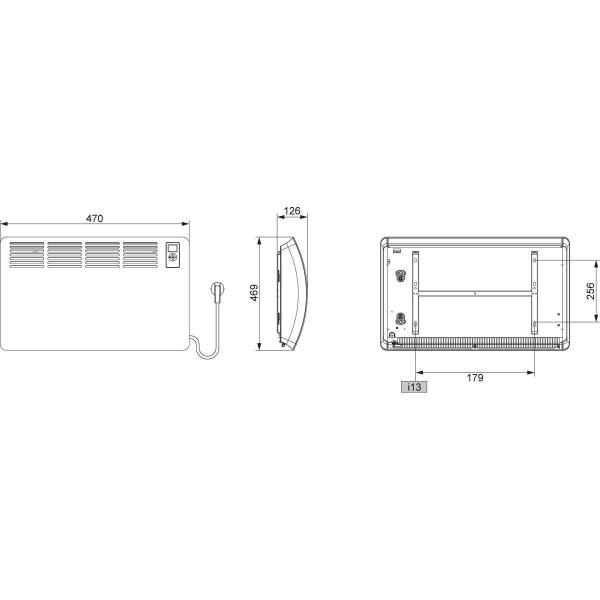STIEBEL ELTRON CON 10 Premium Wandkonvektor, 1.00kW/230V, alpinweiß (237831)