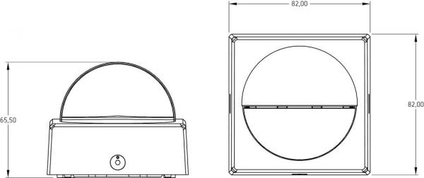 Theben theLuxa R180 BK Bewegungsmelder (PIR) Wandmontage außen IP55, Lichtsteuerung, 180° halbrund, max. 12 m, schwarz 1010201